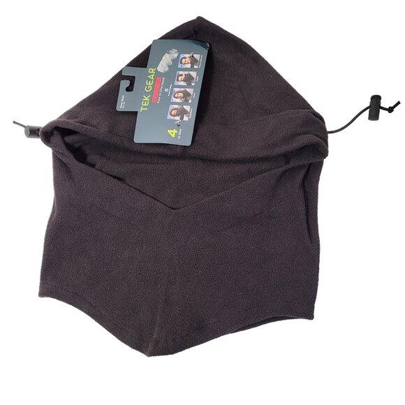 Tek Gear Men's 4-In-1 Hood, Neck Warmer  Gaiter Hood One Size  Black - Picture 1 of 7